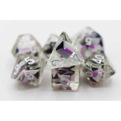 Resin Demisexual Flag 7 Dice Set